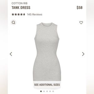 SKIMS COTTON RIB TANK DRESS - XL